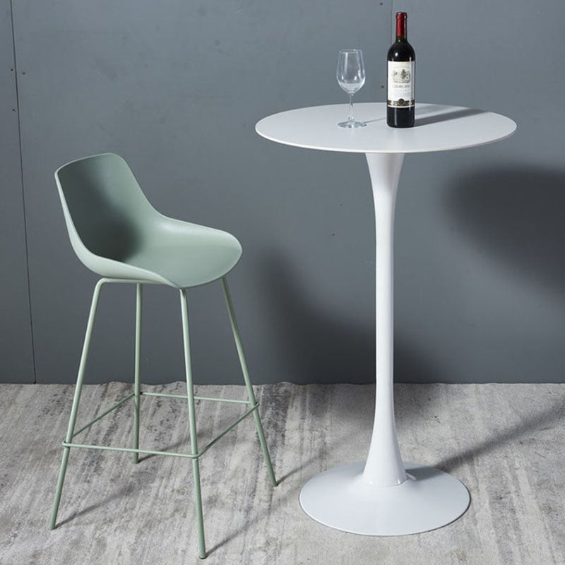 Industrial Iron Bar Table Round Top Indoor 41.3"H Bistro Table with Pedestal Clearhalo 'Bar Furniture' 'Bar Tables' 'bar_tables' 'furn' 'furn_bar_tables' 'Furniture' 'furniture_bar_tables' 'Kitchen & Dining Furniture' 'kitchen&dining_furn' 'kitchen' 4381030