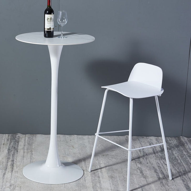 Industrial Iron Bar Table Round Top Indoor 41.3"H Bistro Table with Pedestal Clearhalo 'Bar Furniture' 'Bar Tables' 'bar_tables' 'furn' 'furn_bar_tables' 'Furniture' 'furniture_bar_tables' 'Kitchen & Dining Furniture' 'kitchen&dining_furn' 'kitchen' 4381033