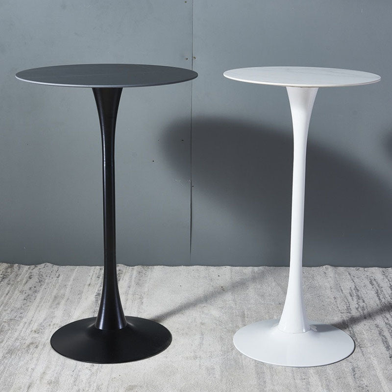 Industrial Iron Bar Table Round Top Indoor 41.3"H Bistro Table with Pedestal Clearhalo 'Bar Furniture' 'Bar Tables' 'bar_tables' 'furn' 'furn_bar_tables' 'Furniture' 'furniture_bar_tables' 'Kitchen & Dining Furniture' 'kitchen&dining_furn' 'kitchen' 4381034