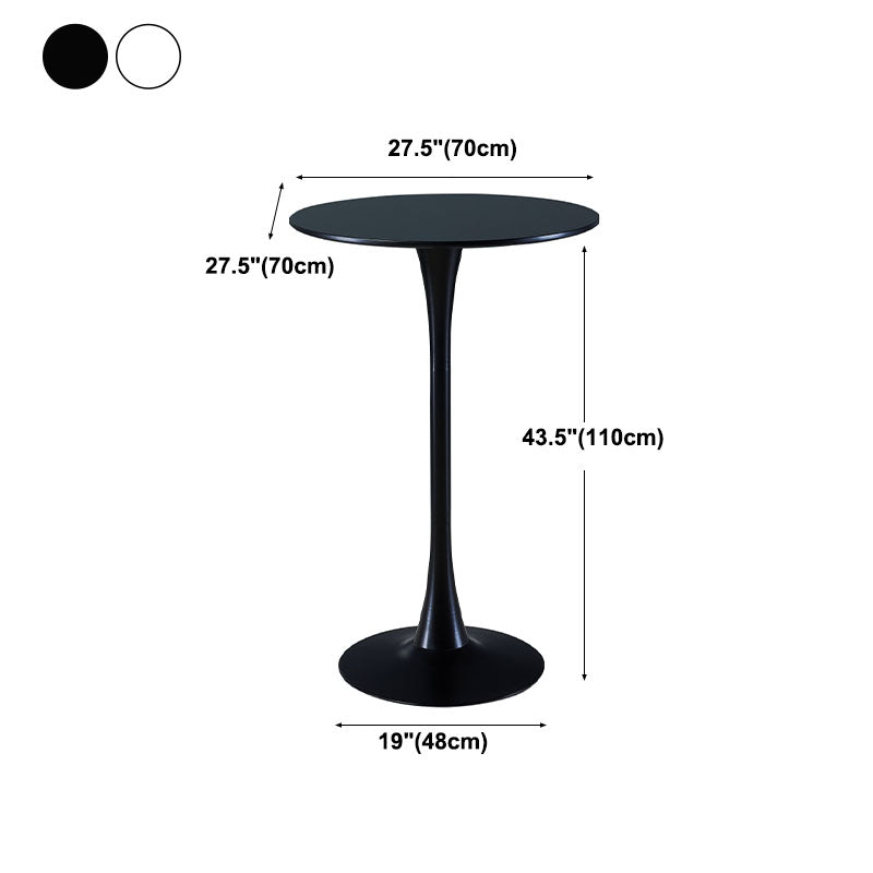 Industrial Iron Bar Table Round Top Indoor 41.3"H Bistro Table with Pedestal Clearhalo 'Bar Furniture' 'Bar Tables' 'bar_tables' 'furn' 'furn_bar_tables' 'Furniture' 'furniture_bar_tables' 'Kitchen & Dining Furniture' 'kitchen&dining_furn' 'kitchen' 4381040