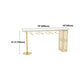 Glam 41.3"H Iron Bar Table Marble White Top Specialty Bistro Table in Gold Clearhalo 'Bar Furniture' 'Bar Tables' 'bar_tables' 'furn' 'furn_bar_tables' 'Furniture' 'furniture_bar_tables' 'Kitchen & Dining Furniture' 'kitchen&dining_furn' 'kitchen' 4381083
