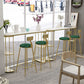 Glam Metal Bar Table 41.3"H Oval Faux Marble Top Bistro Table with Shelves 63"L x 15.7"W x 41.3"H Gold White Clearhalo 'Bar Furniture' 'Bar Tables' 'bar_tables' 'furn' 'furn_bar_tables' 'Furniture' 'furniture_bar_tables' 'Kitchen & Dining Furniture' 'kitchen&dining_furn' 'kitchen' 4381104