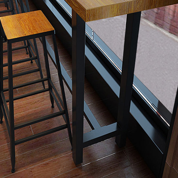 Wood Rectangle Top Counter Table Industrial 42-inch Height Table for Dining Room Clearhalo 'Bar Furniture' 'Bar Tables' 'bar_tables' 'furn' 'furn_bar_tables' 'Furniture' 'furniture_bar_tables' 'Kitchen & Dining Furniture' 'kitchen&dining_furn' 'kitchen' 4381145