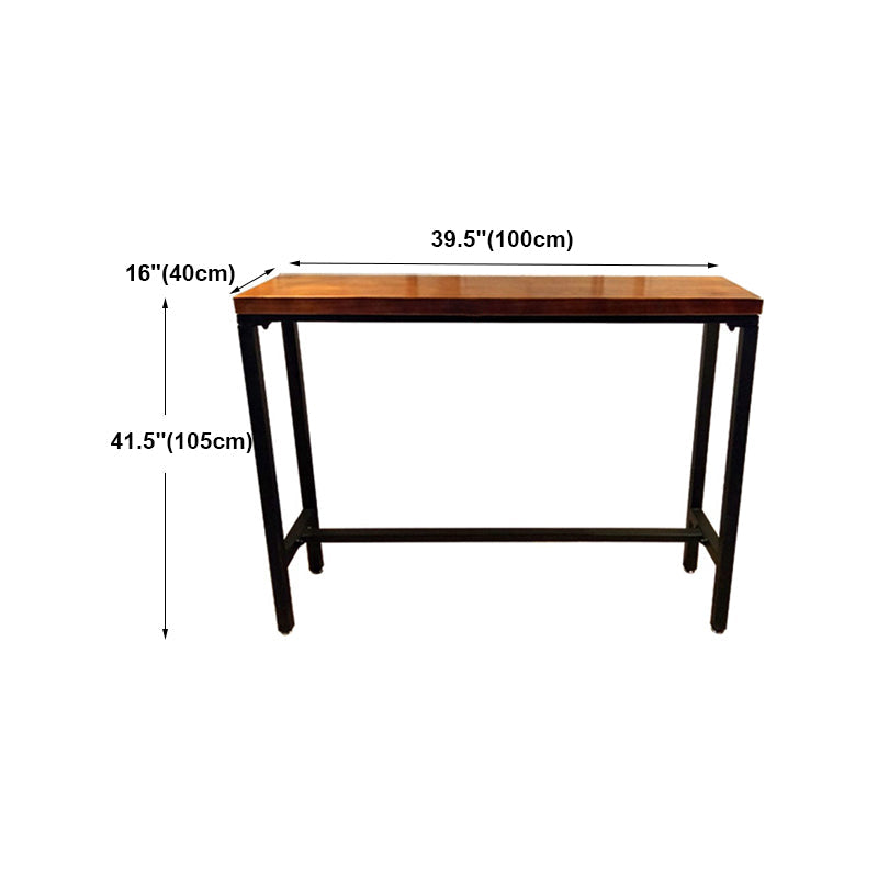 Wood Rectangle Top Counter Table Industrial 42-inch Height Table for Dining Room Clearhalo 'Bar Furniture' 'Bar Tables' 'bar_tables' 'furn' 'furn_bar_tables' 'Furniture' 'furniture_bar_tables' 'Kitchen & Dining Furniture' 'kitchen&dining_furn' 'kitchen' 4381146