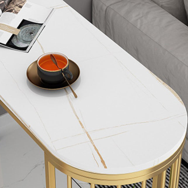 Glam Style Bar Table 42-inch Height Stone Top and Metal Base Bistro Storage Table Clearhalo 'Bar Furniture' 'Bar Tables' 'bar_tables' 'furn' 'furn_bar_tables' 'Furniture' 'furniture_bar_tables' 'Kitchen & Dining Furniture' 'kitchen&dining_furn' 'kitchen' 4381158