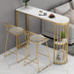 Glam Style Bar Table 42-inch Height Stone Top and Metal Base Bistro Storage Table Clearhalo 'Bar Furniture' 'Bar Tables' 'bar_tables' 'furn' 'furn_bar_tables' 'Furniture' 'furniture_bar_tables' 'Kitchen & Dining Furniture' 'kitchen&dining_furn' 'kitchen' 4381161