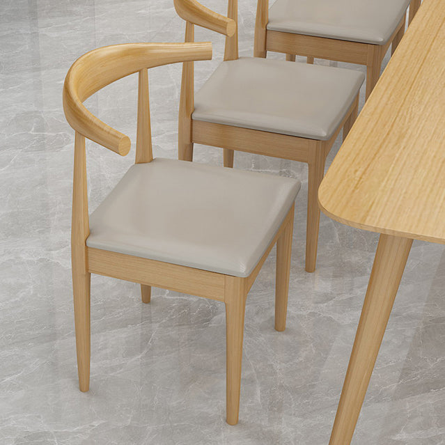 Solid Wood Contemporary Rectangular Dining Table Natural Wood Top Table with 4 Legs Clearhalo ' dining_table' 'Dining Tables & Seating' 'Dining Tables' 'furn' 'furn_dining_table' 'Furniture' 'furniture_dining_table' 'Kitchen & Dining Furniture' 'kitchen&dining_furn' 'kitchen' 'kitchen_dining_table' 4381181