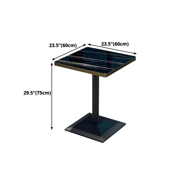 Industrial Style Dining Table Black Table with Metal Pedestal Base for Dining Room Clearhalo ' dining_table' 'Dining Tables & Seating' 'Dining Tables' 'furn' 'furn_dining_table' 'Furniture' 'furniture_dining_table' 'Kitchen & Dining Furniture' 'kitchen&dining_furn' 'kitchen' 'kitchen_dining_table' 4381204