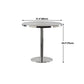 Metal Contemporary Sliver Dining Table Stainless Steel Dining Table with Pedestal Base Clearhalo ' dining_table' 'Dining Tables & Seating' 'Dining Tables' 'furn' 'furn_dining_table' 'Furniture' 'furniture_dining_table' 'Kitchen & Dining Furniture' 'kitchen&dining_furn' 'kitchen' 'kitchen_dining_table' 4381219
