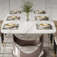 Traditional Luxury Dining Table Rectangle Sintered Stone Table for Living Room Clearhalo ' dining_table' 'Dining Tables & Seating' 'Dining Tables' 'furn' 'furn_dining_table' 'Furniture' 'furniture_dining_table' 'Kitchen & Dining Furniture' 'kitchen&dining_furn' 'kitchen' 'kitchen_dining_table' 4381226