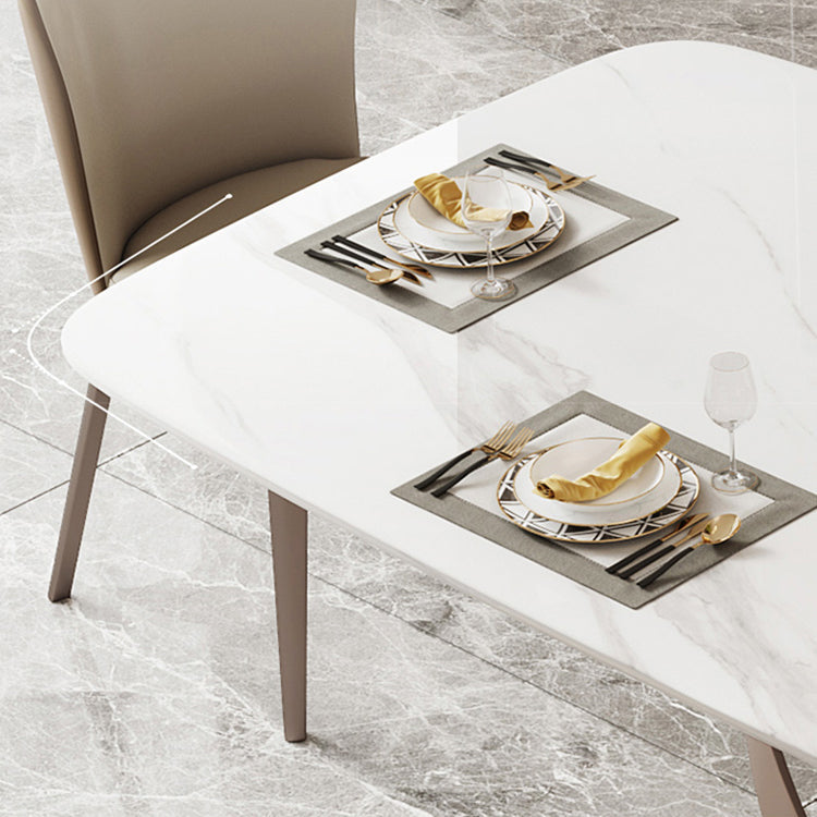 Traditional Luxury Dining Table Rectangle Sintered Stone Table for Living Room Clearhalo ' dining_table' 'Dining Tables & Seating' 'Dining Tables' 'furn' 'furn_dining_table' 'Furniture' 'furniture_dining_table' 'Kitchen & Dining Furniture' 'kitchen&dining_furn' 'kitchen' 'kitchen_dining_table' 4381227