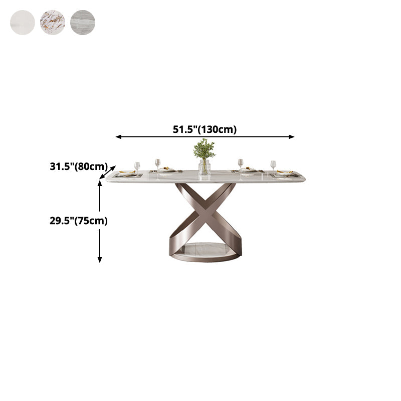 Traditional Luxury Dining Table Rectangle Sintered Stone Table for Living Room Clearhalo ' dining_table' 'Dining Tables & Seating' 'Dining Tables' 'furn' 'furn_dining_table' 'Furniture' 'furniture_dining_table' 'Kitchen & Dining Furniture' 'kitchen&dining_furn' 'kitchen' 'kitchen_dining_table' 4381230