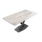 Traditional Luxury Dining Table Rectangle Sintered Stone Table with Pedestal Base Black 70.9"L x 35.4"W x 29.5"H Without Chairs Clearhalo ' dining_table' 'Dining Tables & Seating' 'Dining Tables' 'furn' 'furn_dining_table' 'Furniture' 'furniture_dining_table' 'Kitchen & Dining Furniture' 'kitchen&dining_furn' 'kitchen' 'kitchen_dining_table' 4381241