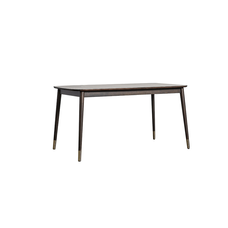 Traditional Luxury Rectangular Dining Table Rubberwood Dining Table with 4 Legs Black Without Chairs Clearhalo ' dining_table' 'Dining Tables & Seating' 'Dining Tables' 'furn' 'furn_dining_table' 'Furniture' 'furniture_dining_table' 'Kitchen & Dining Furniture' 'kitchen&dining_furn' 'kitchen' 'kitchen_dining_table' 4381250