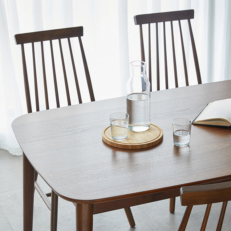 Traditional Luxury Rectangular Dining Table Rubberwood Dining Table with 4 Legs Clearhalo ' dining_table' 'Dining Tables & Seating' 'Dining Tables' 'furn' 'furn_dining_table' 'Furniture' 'furniture_dining_table' 'Kitchen & Dining Furniture' 'kitchen&dining_furn' 'kitchen' 'kitchen_dining_table' 4381253