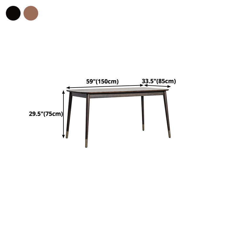 Traditional Luxury Rectangular Dining Table Rubberwood Dining Table with 4 Legs Clearhalo ' dining_table' 'Dining Tables & Seating' 'Dining Tables' 'furn' 'furn_dining_table' 'Furniture' 'furniture_dining_table' 'Kitchen & Dining Furniture' 'kitchen&dining_furn' 'kitchen' 'kitchen_dining_table' 4381259