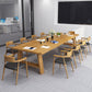Contemporary Solid Wood Rectangular Dining Table Indoor Table with Trestle Base 86.6"L x 35.4"W x 29.5"H Without Chairs Clearhalo ' dining_table' 'Dining Tables & Seating' 'Dining Tables' 'furn' 'furn_dining_table' 'Furniture' 'furniture_dining_table' 'Kitchen & Dining Furniture' 'kitchen&dining_furn' 'kitchen' 'kitchen_dining_table' 4381261