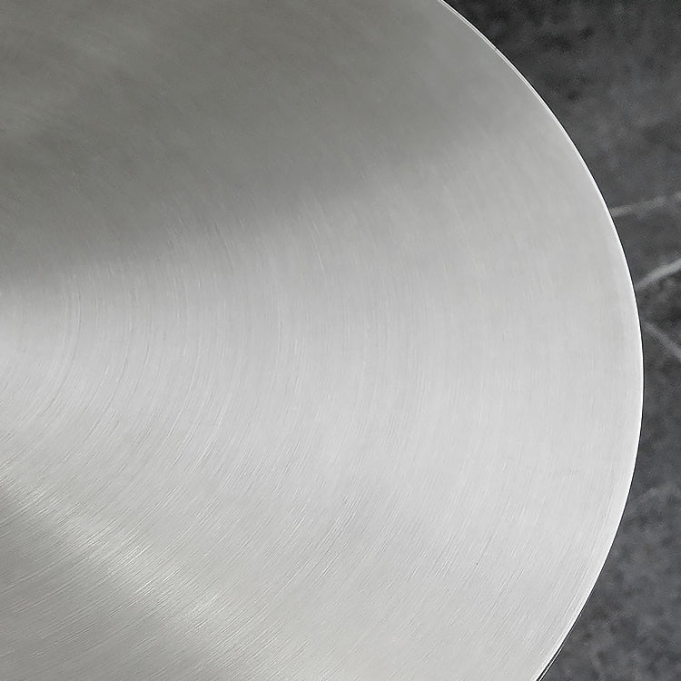 Industrial Dining Table Stainless Steel Table with Pedestal Base for Kitchen Clearhalo ' dining_table' 'Dining Tables & Seating' 'Dining Tables' 'furn' 'furn_dining_table' 'Furniture' 'furniture_dining_table' 'Kitchen & Dining Furniture' 'kitchen&dining_furn' 'kitchen' 'kitchen_dining_table' 4381279