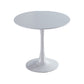 Modern Artificial Wooden Dining Table Round Table with Metal Pedestal Base Clearhalo ' dining_table' 'Dining Tables & Seating' 'Dining Tables' 'furn' 'furn_dining_table' 'Furniture' 'furniture_dining_table' 'Kitchen & Dining Furniture' 'kitchen&dining_furn' 'kitchen' 'kitchen_dining_table' 4381316