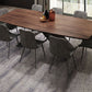 Industrial Metal Rectangle Dining Table Walnut Wood Top Table for Kitchen Clearhalo ' dining_table' 'Dining Tables & Seating' 'Dining Tables' 'furn' 'furn_dining_table' 'Furniture' 'furniture_dining_table' 'Kitchen & Dining Furniture' 'kitchen&dining_furn' 'kitchen' 'kitchen_dining_table' 4381327