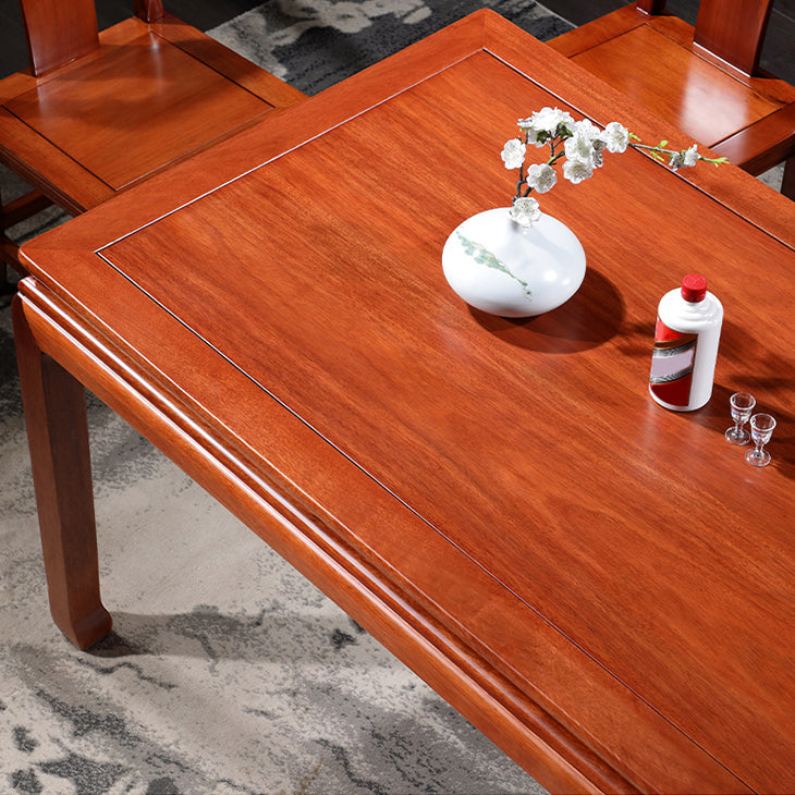 Solid Wood Mid-Century Modern Rectangle Dining Table Brown Table for Dining Room Clearhalo ' dining_table' 'Dining Tables & Seating' 'Dining Tables' 'furn' 'furn_dining_table' 'Furniture' 'furniture_dining_table' 'Kitchen & Dining Furniture' 'kitchen&dining_furn' 'kitchen' 'kitchen_dining_table' 4381341
