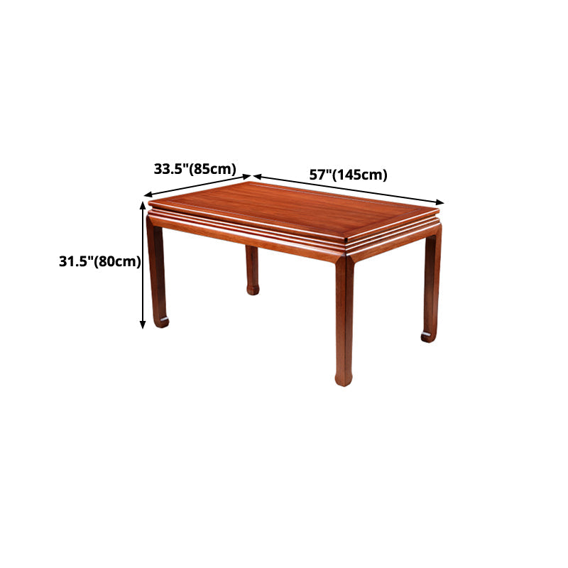 Solid Wood Mid-Century Modern Rectangle Dining Table Brown Table for Dining Room Clearhalo ' dining_table' 'Dining Tables & Seating' 'Dining Tables' 'furn' 'furn_dining_table' 'Furniture' 'furniture_dining_table' 'Kitchen & Dining Furniture' 'kitchen&dining_furn' 'kitchen' 'kitchen_dining_table' 4381346