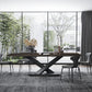 Metal Industrial Dining Table Solid Wood Top Table with Pedestal Base 70.9"L x 35.4"W x 29.5"H Without Chairs Clearhalo ' dining_table' 'Dining Tables & Seating' 'Dining Tables' 'furn' 'furn_dining_table' 'Furniture' 'furniture_dining_table' 'Kitchen & Dining Furniture' 'kitchen&dining_furn' 'kitchen' 'kitchen_dining_table' 4381347