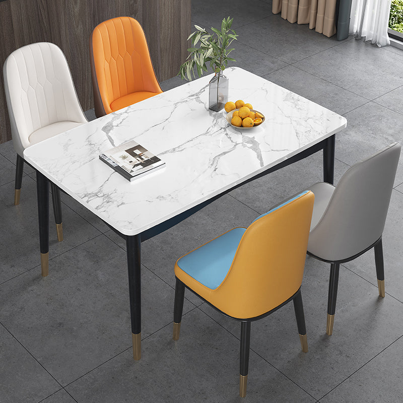 Midcentury Style Dining Room Collection Rectangle 4 Legs Furniture for Home 47.2"L x 27.6"W x 29.5"H Without Chairs Clearhalo ' dining_table' 'Dining Tables & Seating' 'Dining Tables' 'furn' 'furn_dining_table' 'Furniture' 'furniture_dining_table' 'Kitchen & Dining Furniture' 'kitchen&dining_furn' 'kitchen' 'kitchen_dining_table' 4381394