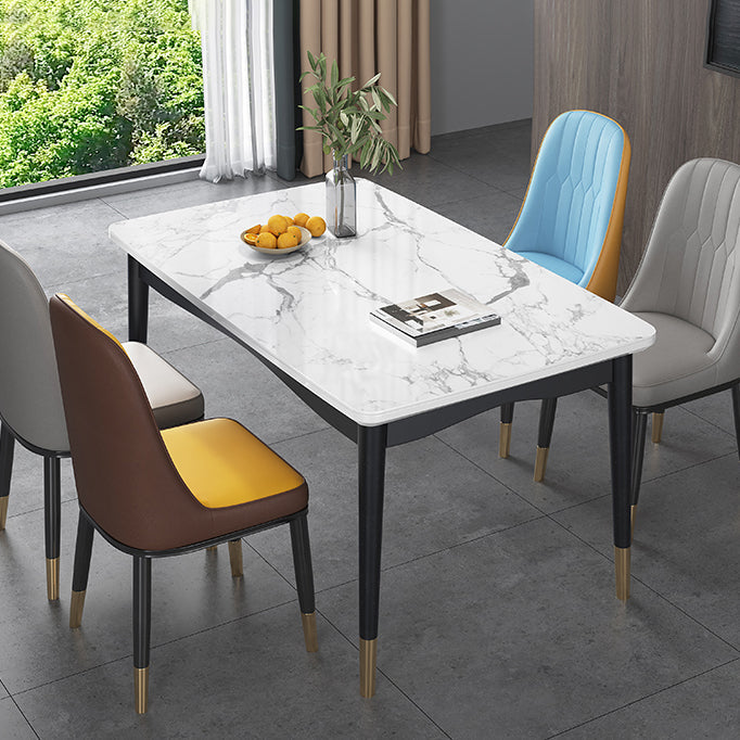 Midcentury Style Dining Room Collection Rectangle 4 Legs Furniture for Home Clearhalo ' dining_table' 'Dining Tables & Seating' 'Dining Tables' 'furn' 'furn_dining_table' 'Furniture' 'furniture_dining_table' 'Kitchen & Dining Furniture' 'kitchen&dining_furn' 'kitchen' 'kitchen_dining_table' 4381403