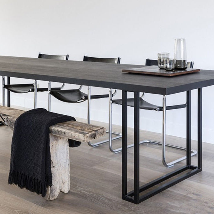 Metal Industrial Rectangle Dining Table Wood Top Indoor Table with Sled Clearhalo ' dining_table' 'Dining Tables & Seating' 'Dining Tables' 'furn' 'furn_dining_table' 'Furniture' 'furniture_dining_table' 'Kitchen & Dining Furniture' 'kitchen&dining_furn' 'kitchen' 'kitchen_dining_table' 4381411