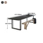 Metal Industrial Rectangle Dining Table Wood Top Indoor Table with Sled Clearhalo ' dining_table' 'Dining Tables & Seating' 'Dining Tables' 'furn' 'furn_dining_table' 'Furniture' 'furniture_dining_table' 'Kitchen & Dining Furniture' 'kitchen&dining_furn' 'kitchen' 'kitchen_dining_table' 4381413