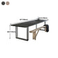 Metal Industrial Rectangle Dining Table Wood Top Indoor Table with Sled Clearhalo ' dining_table' 'Dining Tables & Seating' 'Dining Tables' 'furn' 'furn_dining_table' 'Furniture' 'furniture_dining_table' 'Kitchen & Dining Furniture' 'kitchen&dining_furn' 'kitchen' 'kitchen_dining_table' 4381416