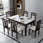 Stone Dining Room Collection Midcentury Style Rectangle 4 Legs Furniture for Home Black White Without Chairs Clearhalo ' dining_table' 'Dining Tables & Seating' 'Dining Tables' 'furn' 'furn_dining_table' 'Furniture' 'furniture_dining_table' 'Kitchen & Dining Furniture' 'kitchen&dining_furn' 'kitchen' 'kitchen_dining_table' 4381424