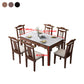 Stone Dining Room Collection Midcentury Style Rectangle 4 Legs Furniture for Home Clearhalo ' dining_table' 'Dining Tables & Seating' 'Dining Tables' 'furn' 'furn_dining_table' 'Furniture' 'furniture_dining_table' 'Kitchen & Dining Furniture' 'kitchen&dining_furn' 'kitchen' 'kitchen_dining_table' 4381430
