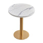 Metal Traditional Luxury Table Manufactured Wood Table with Pedestal Base Round White 23.6"L x 23.6"W x 29.5"H Clearhalo ' dining_table' 'Dining Tables & Seating' 'Dining Tables' 'furn' 'furn_dining_table' 'Furniture' 'furniture_dining_table' 'Kitchen & Dining Furniture' 'kitchen&dining_furn' 'kitchen' 'kitchen_dining_table' 4381445