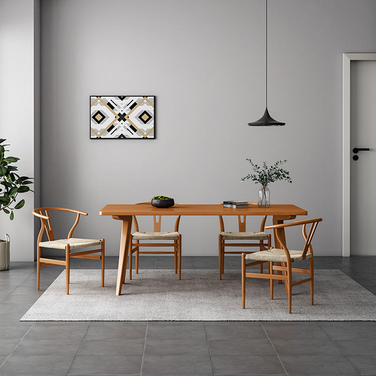 1/2/5/6 Pcs Pine Wood Modern Dining Room Set with Rectangle Table Dinette Set Clearhalo 'Dining Room Sets' 'Dining Tables & Seating' 'dining_room_set' 'furn' 'furn_dining_room_set' 'Furniture' 'furniture_dining_room_set' 'Kitchen & Dining Furniture' 'kitchen&dining_furn' 'kitchen' 4381455