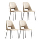 Nordic 1/3/4/6/7 Pieces Dining Set Sintered Stone Rectangle Table with Leather Chairs 4 Beige Chairs Clearhalo 'Dining Room Sets' 'Dining Tables & Seating' 'dining_room_set' 'furn' 'furn_dining_room_set' 'Furniture' 'furniture_dining_room_set' 'Kitchen & Dining Furniture' 'kitchen&dining_furn' 'kitchen' 4381478