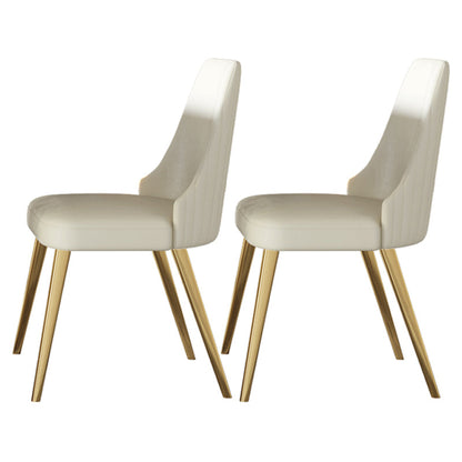 Nordic 1/2/5/7 Pieces Dining Set Sintered Stone White Table with Leather Chairs Dining Set 2 White Chairs Clearhalo 'Dining Room Sets' 'Dining Tables & Seating' 'dining_room_set' 'furn' 'furn_dining_room_set' 'Furniture' 'furniture_dining_room_set' 'Kitchen & Dining Furniture' 'kitchen&dining_furn' 'kitchen' 4381516