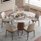 Modern 1/4/5/7 Pieces Dining Set Solid Wood Base Dining Room Set for Home Use 7 Pieces: Table, 6 Chairs Clearhalo 'Dining Room Sets' 'Dining Tables & Seating' 'dining_room_set' 'furn' 'furn_dining_room_set' 'Furniture' 'furniture_dining_room_set' 'Kitchen & Dining Furniture' 'kitchen&dining_furn' 'kitchen' 4381553