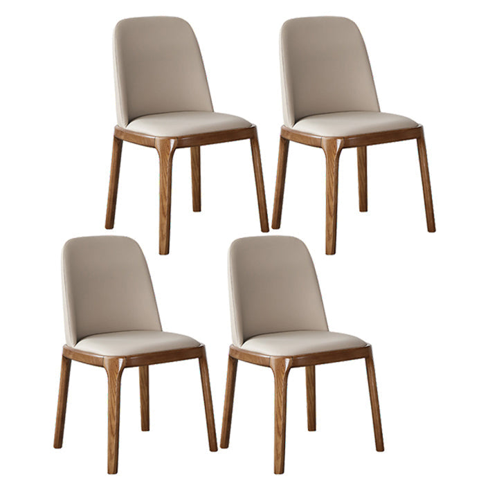 Modern 1/4/5/7 Pieces Dining Set Solid Wood Base Dining Room Set for Home Use 4 Brown Chairs Clearhalo 'Dining Room Sets' 'Dining Tables & Seating' 'dining_room_set' 'furn' 'furn_dining_room_set' 'Furniture' 'furniture_dining_room_set' 'Kitchen & Dining Furniture' 'kitchen&dining_furn' 'kitchen' 4381554