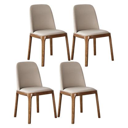 Modern 1/4/5/7 Pieces Dining Set Solid Wood Base Dining Room Set for Home Use 4 Brown Chairs Clearhalo 'Dining Room Sets' 'Dining Tables & Seating' 'dining_room_set' 'furn' 'furn_dining_room_set' 'Furniture' 'furniture_dining_room_set' 'Kitchen & Dining Furniture' 'kitchen&dining_furn' 'kitchen' 4381554