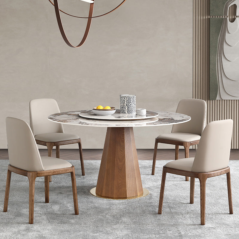 Modern 1/4/5/7 Pieces Dining Set Solid Wood Base Dining Room Set for Home Use 5 Pieces: Table, 4 Chairs Clearhalo 'Dining Room Sets' 'Dining Tables & Seating' 'dining_room_set' 'furn' 'furn_dining_room_set' 'Furniture' 'furniture_dining_room_set' 'Kitchen & Dining Furniture' 'kitchen&dining_furn' 'kitchen' 4381556