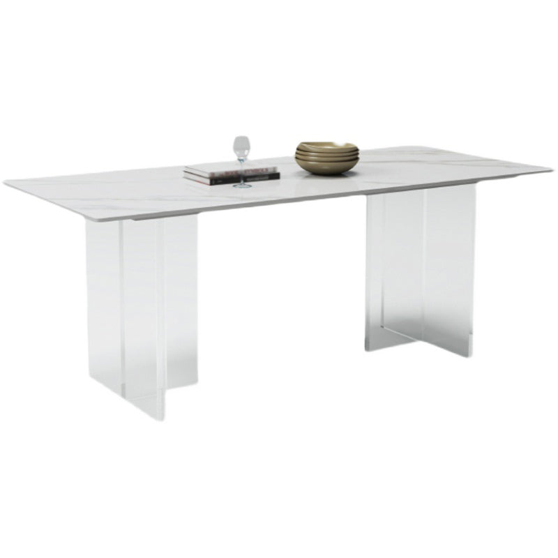 Modern 1/4/5/7 Pieces Dinette Set with Sintered Stone White Table Dining room Set White 71"L x 31"W Clearhalo 'Dining Room Sets' 'Dining Tables & Seating' 'dining_room_set' 'furn' 'furn_dining_room_set' 'Furniture' 'furniture_dining_room_set' 'Kitchen & Dining Furniture' 'kitchen&dining_furn' 'kitchen' 4381566