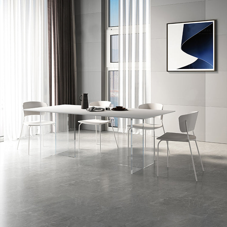 Modern 1/4/5/7 Pieces Dinette Set with Sintered Stone White Table Dining room Set Clearhalo 'Dining Room Sets' 'Dining Tables & Seating' 'dining_room_set' 'furn' 'furn_dining_room_set' 'Furniture' 'furniture_dining_room_set' 'Kitchen & Dining Furniture' 'kitchen&dining_furn' 'kitchen' 4381570
