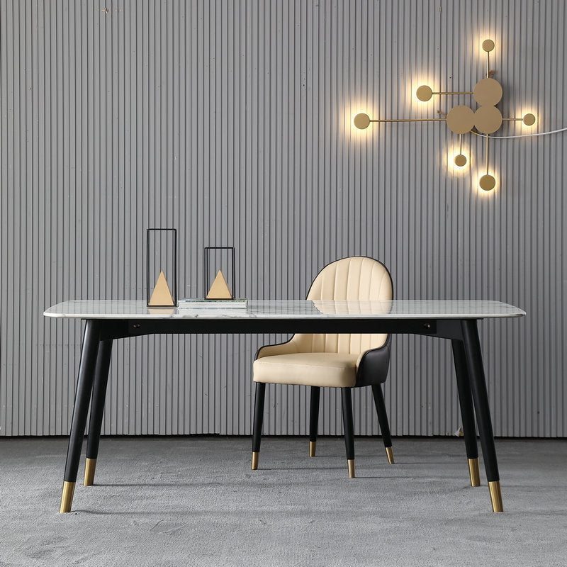 1/2/4/5/7 Pieces Modern Dining Room Set with Rectangle Table Dining Set 2 Pieces: Table, 1 Chair Clearhalo 'Dining Room Sets' 'Dining Tables & Seating' 'dining_room_set' 'furn' 'furn_dining_room_set' 'Furniture' 'furniture_dining_room_set' 'Kitchen & Dining Furniture' 'kitchen&dining_furn' 'kitchen' 4381597