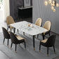 1/2/4/5/7 Pieces Modern Dining Room Set with Rectangle Table Dining Set 7 Pieces: Table, 6 Chairs Clearhalo 'Dining Room Sets' 'Dining Tables & Seating' 'dining_room_set' 'furn' 'furn_dining_room_set' 'Furniture' 'furniture_dining_room_set' 'Kitchen & Dining Furniture' 'kitchen&dining_furn' 'kitchen' 4381601