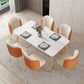 Luxury 1/2/5/7 Pieces Dining Set with Sintered Stone White Table Dining Furniture Set Clearhalo 'Dining Room Sets' 'Dining Tables & Seating' 'dining_room_set' 'furn' 'furn_dining_room_set' 'Furniture' 'furniture_dining_room_set' 'Kitchen & Dining Furniture' 'kitchen&dining_furn' 'kitchen' 4381615