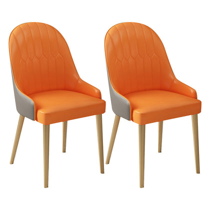 Luxury 1/2/5/7 Pieces Dining Set with Sintered Stone White Table Dining Furniture Set 2 Grey-Orange Chairs Clearhalo 'Dining Room Sets' 'Dining Tables & Seating' 'dining_room_set' 'furn' 'furn_dining_room_set' 'Furniture' 'furniture_dining_room_set' 'Kitchen & Dining Furniture' 'kitchen&dining_furn' 'kitchen' 4381621