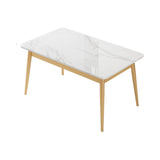 Luxury 1/2/5/7 Pieces Dining Set with Sintered Stone White Table Dining Furniture Set Clearhalo 'Dining Room Sets' 'Dining Tables & Seating' 'dining_room_set' 'furn' 'furn_dining_room_set' 'Furniture' 'furniture_dining_room_set' 'Kitchen & Dining Furniture' 'kitchen&dining_furn' 'kitchen' 4381624