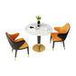 Glam 1/2/3/4/5 Pieces Round Furniture Sintered Stone Standard Height Dining Room Table Set 3 Pieces: Table, 2 Chairs Clearhalo 'Dining Room Sets' 'Dining Tables & Seating' 'dining_room_set' 'furn' 'furn_dining_room_set' 'Furniture' 'furniture_dining_room_set' 'Kitchen & Dining Furniture' 'kitchen&dining_furn' 'kitchen' 4381646
